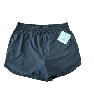 Beyond Yoga Womens Black Elastic Waist Athletic Workout Shorts Size Large NWT